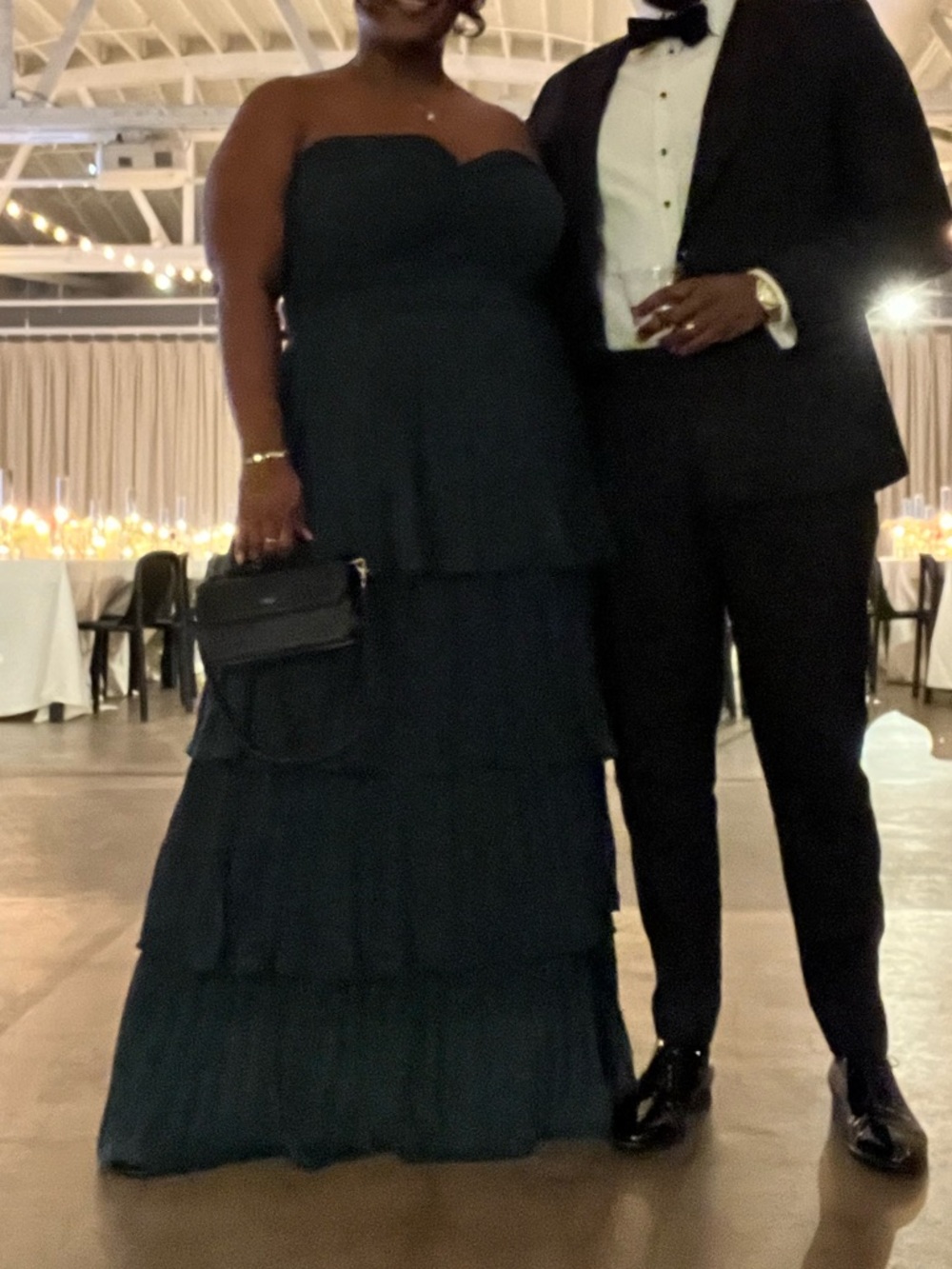 Seriously Sensational Emerald Strapless Tiered Maxi Dress